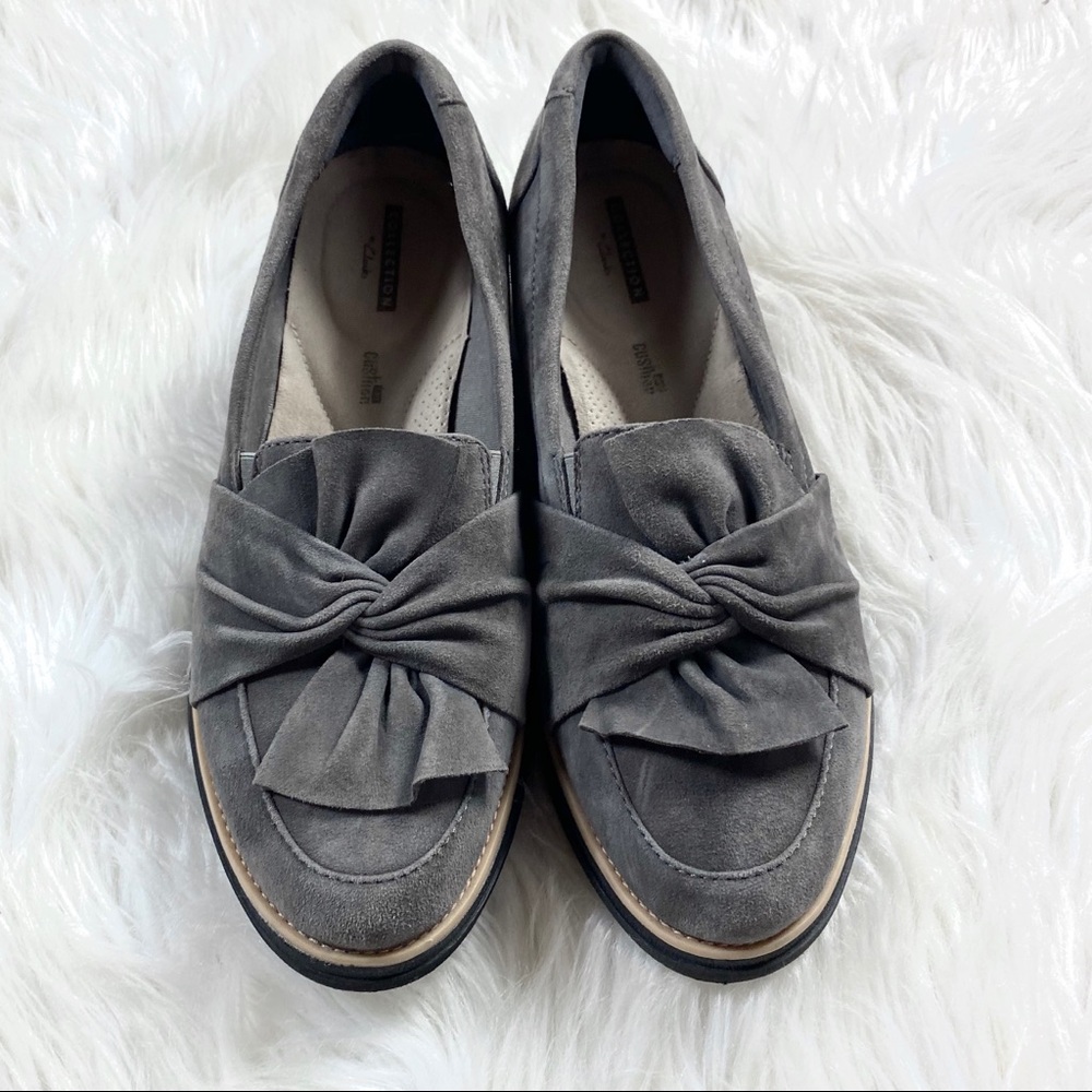 Clarks Collection Sharon Dasher Suede Loafers - Picture 6 of 7